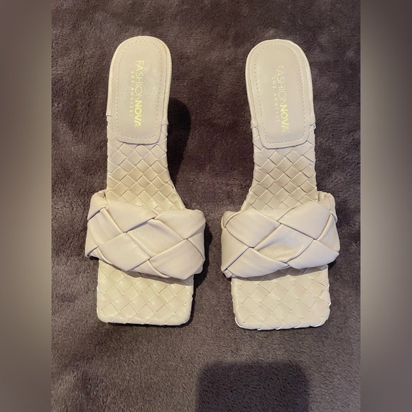 Fashion Nova Shoes - Fashion nova heeled sandals in nude